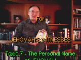 Personal Name of Jehovah